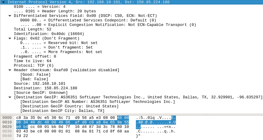 IPv4 example.